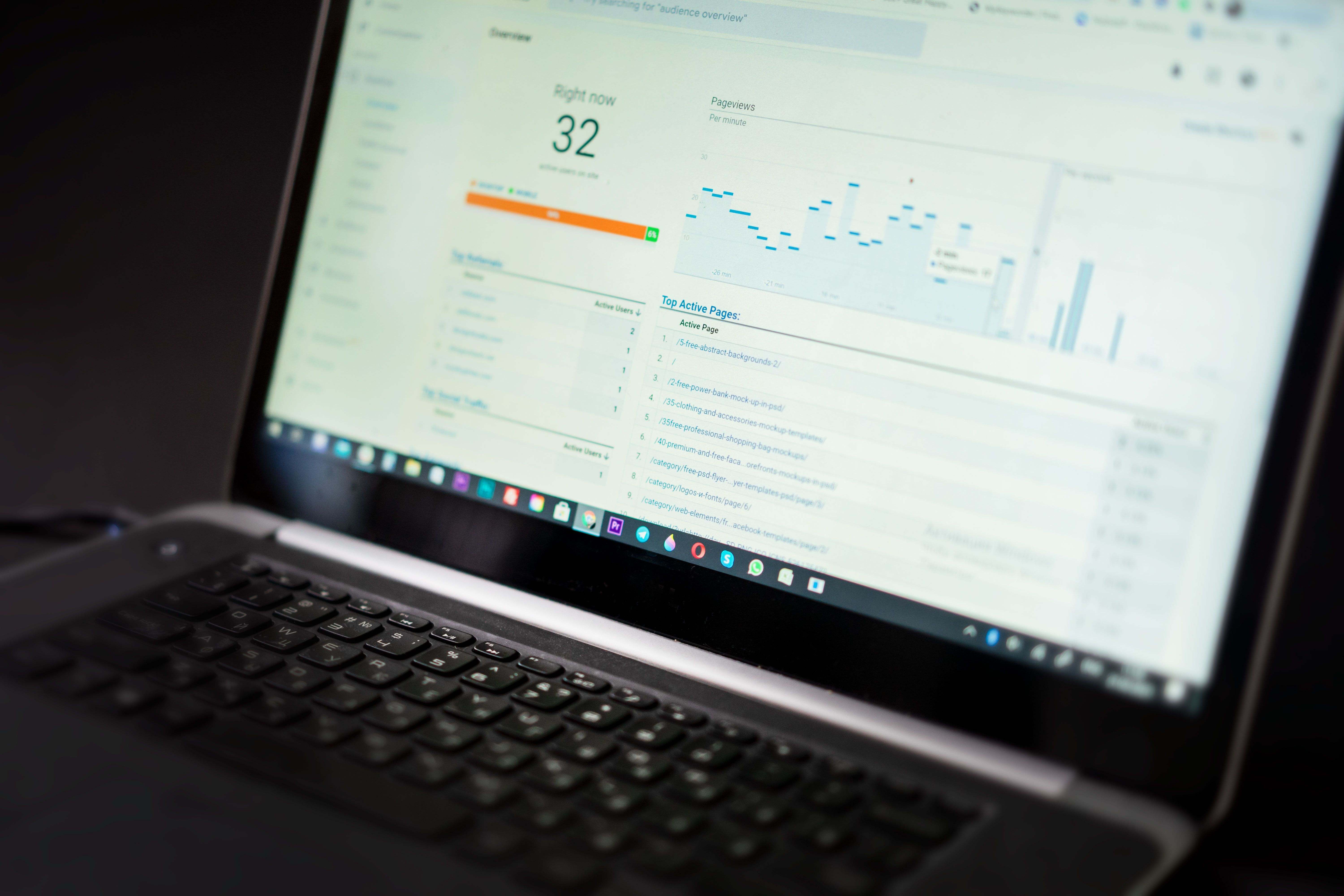Laptop google analytics